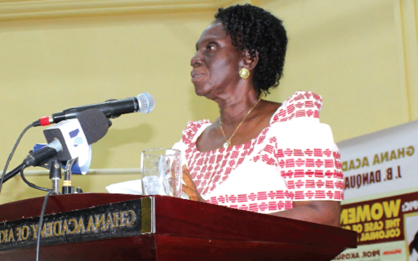 Prof. Akosua Adoma Perbi delivering her address