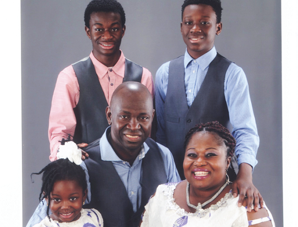  Mr Okrah has been married for the past 18 years to Mrs Annette Okrah (Awurama Larnie Addei-Duah). Together with his wife they counsel new couples getting ready for marriage, married couples with challenges, divorced couples who want to get back and those who continuously want to keep the fire in their love burning. They have three children: Benaiah Lloyd, Gadiel Rory and Jaleesa.   Mr Okrah loves to provide for the homeless and persons with disability no matter how little he has.
