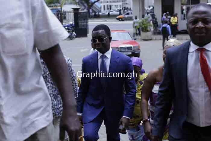 Stephen Kwabena Opuni arriving at the court complex on Monday morning