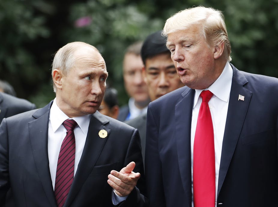 Russia President Vladimir Putin and US President Donald Trump