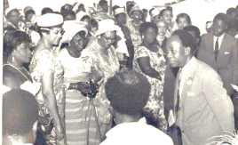  Late President (Dr) Kwame Nkrumah (right) interacting with some Members of Parliament