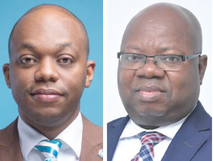 Mr Kwabena Dufuor II, MD, uniBank and Dr John Kofi Mensah, MD, ADB