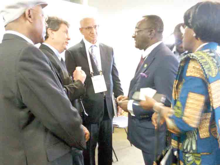 Dr Akoto (2nd right) interacting with Mr Adiv Baruch (2nd left), Chairman of the Israel Export Institute, while Mr Uri Ariel (middle) looks on. Also in the photo is Mrs Hannah Nyarko (right), Ghana's Ambassador to Israel
