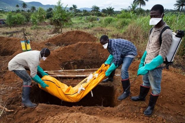 Image copyrightAFP Image caption Thousands died as Ebola hit West Africa in 2014-16
