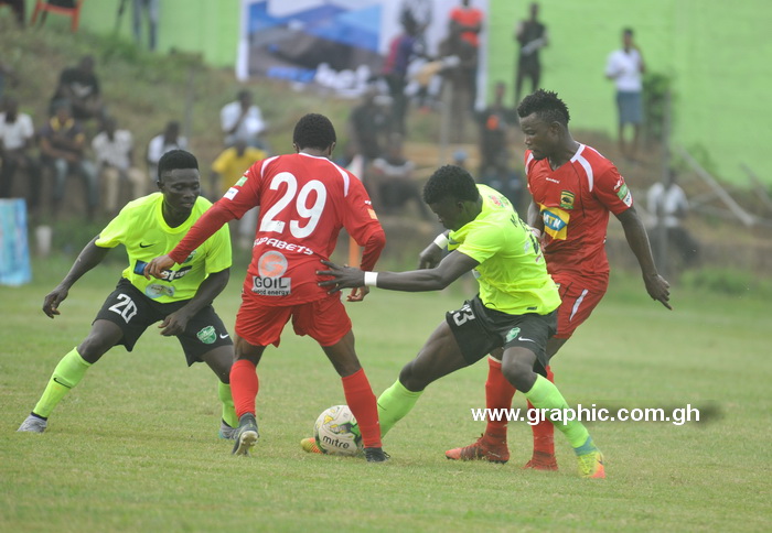 Asante Kotoko vs Dreams FC in action