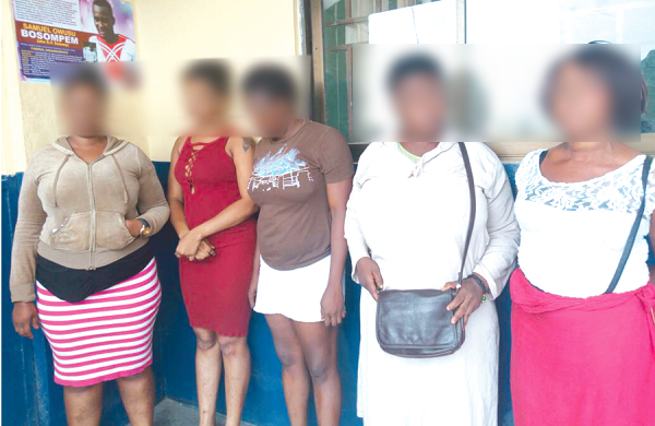 Some of the suspected commercial sex workers after their arrest
