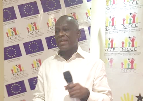 Ambassador Kabral Blay-Amihere speaking at the function