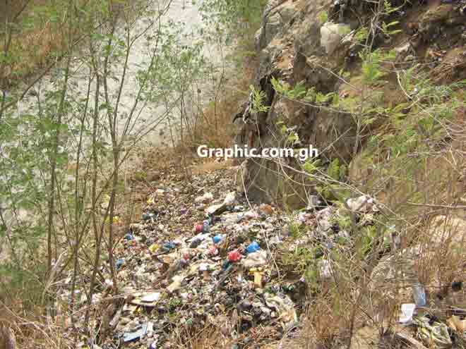 River Densu chokes on dumped refuse