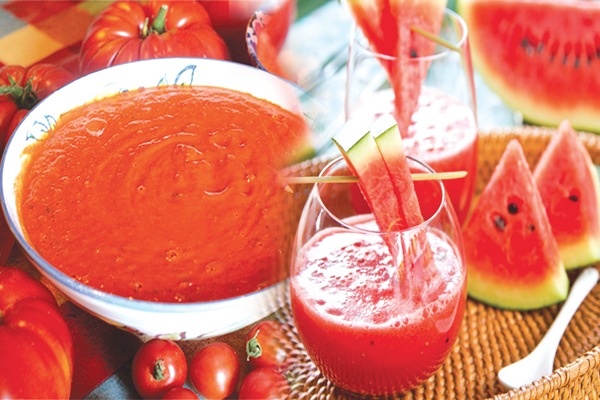 Tomato glut and watermelon
