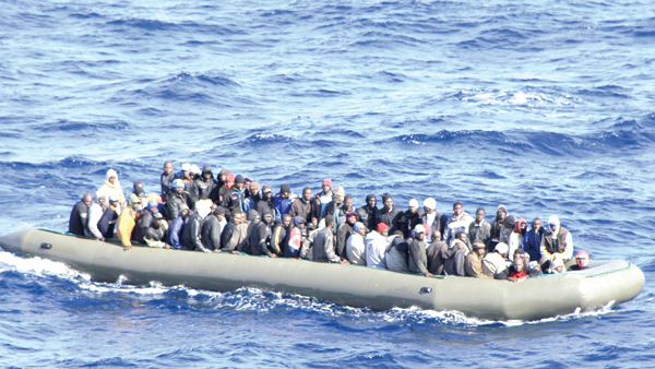 Migrants stranded at sea