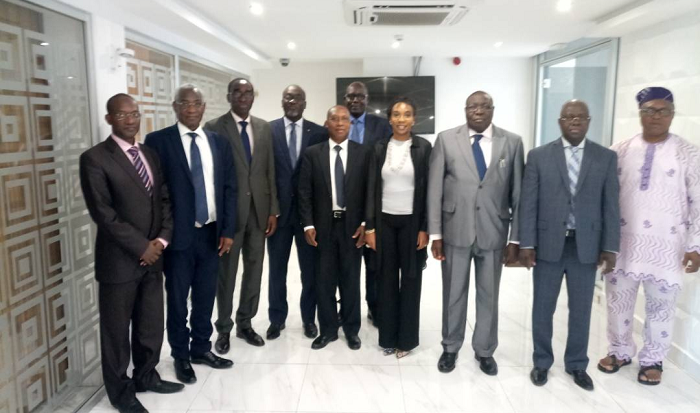Members of the ECOWAS delegation with top officials at the Ministry of Energy and Petroleum of Senegal