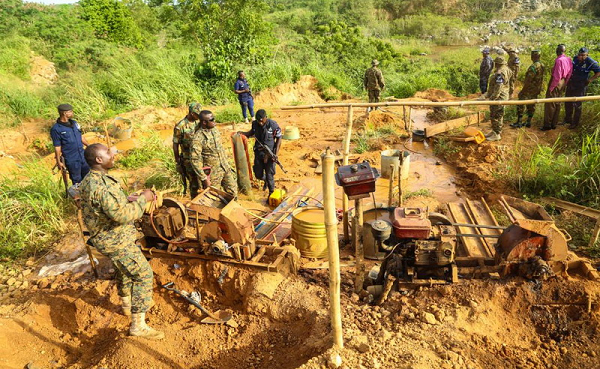 Eight minors, one adult arrested at galamsey site 