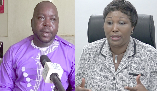 Mr Samson Awingobit Asaki (left) and Mrs Esther Gyebi-Donkor