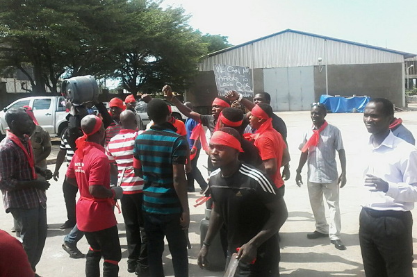 Ghana Cylinder Manufacturing Company staff protest against suspension of CEO