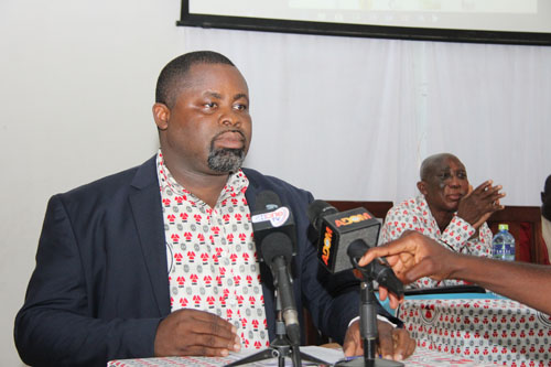 Mr. Prince Rockson, President of the Ghana Society of Radiographers addressing the event.