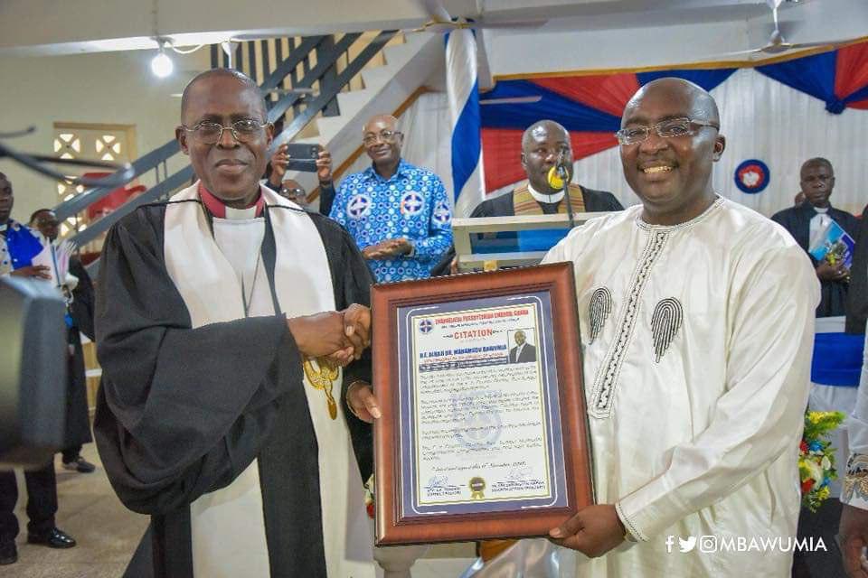 E.P. Church honours Vice President Bawumia for religious tolerance