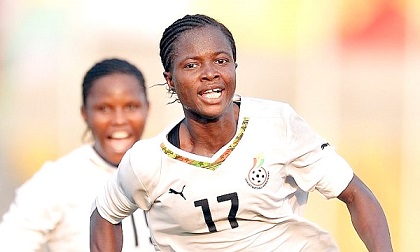 Portia Boakye - the oldest player in the Ghana team.