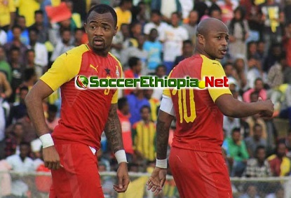 Jordan Ayew (left) returns with a bang