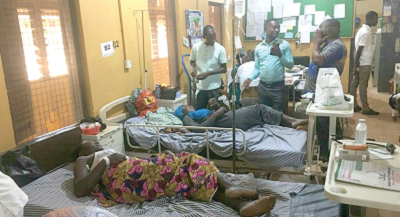  Some of the patients who had undergone surgery recovering  at the ward