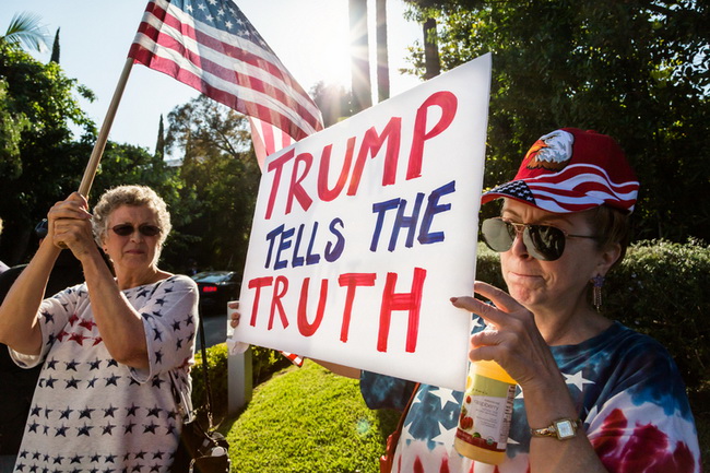 Trump says he always tries to tell the truth when he can