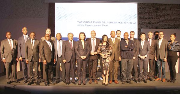 Some participants in the launch of the white paper on aerospace in Africa