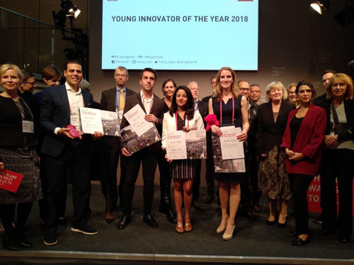 The winners from left to right Dr Ahmed Ghazi, Adam Fulop and Ankita Poudyal.