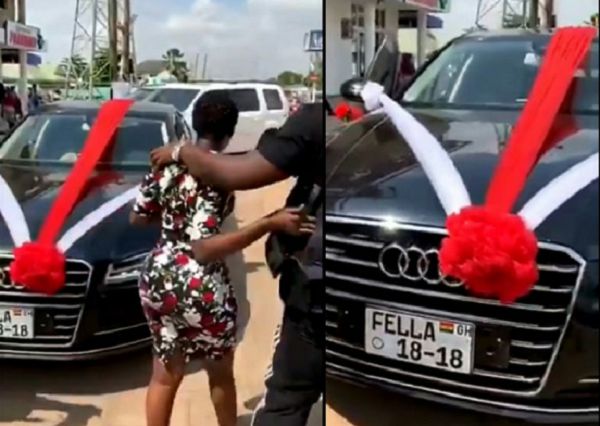 Medikal surprises Fella Makafui with a new car 