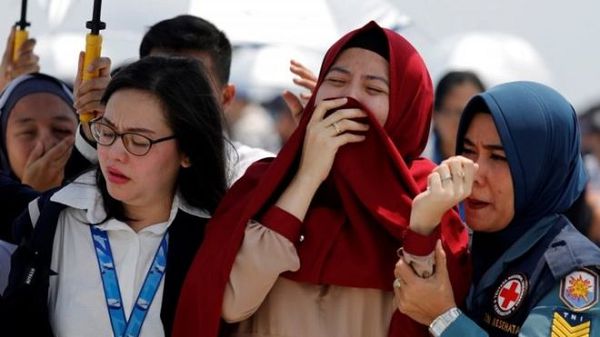 The families of the victims visited the site of the crash to pay tribute
