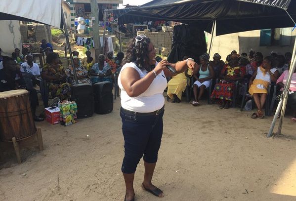 Madam Elizabeth Koomson speaking at the forum