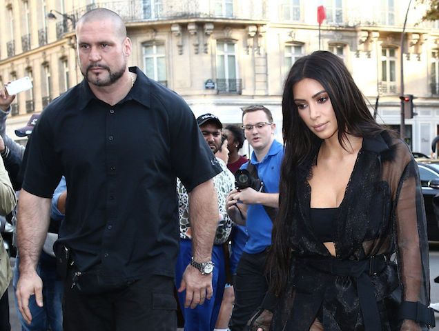 Kardashian West and bodyguard
