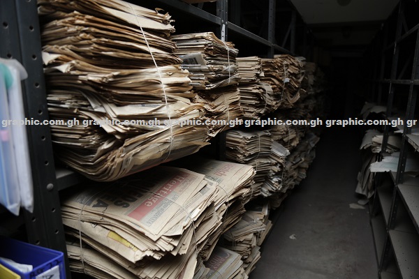 Some of the historical documents at the national archives which are fast deteriorating.