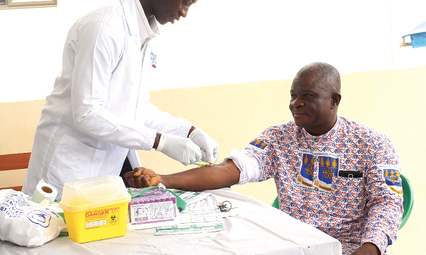 A participant undergoing the screening process. Picture: NII MARTEY M. BOTCHWAY