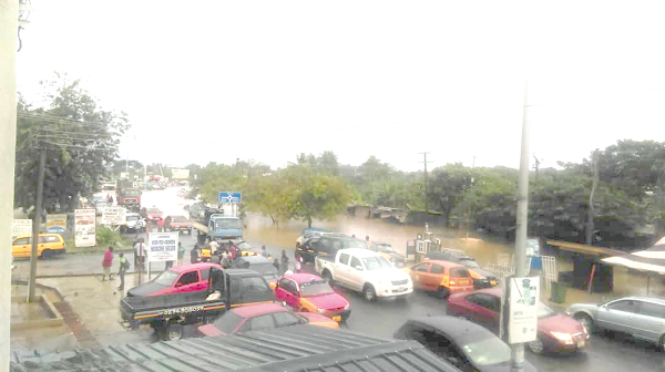  This part of Abrewa Nkwanta was overtaken by the flood making human and vehicular movement very difficult
