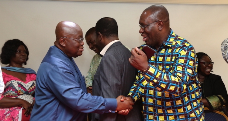 President Akufo-Addo and TUC Secretary General, Dr. Yaw Baah