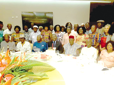  The retirees at the luncheon