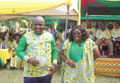 Ms Gifty Oware-Aboagye, Deputy Executive Director of National Service Scheme (right) and Mr Michael Okyere Baafi, were respectively presented with the GHANASS 75th anniversary Female Personality of the Year and GHANASS Male Personality of the Year awards
