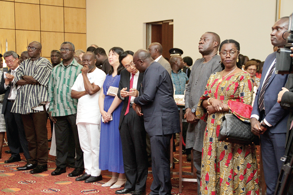 Government officials and other dignitaries at the Chinese National Day reception. Pictures: EDMUND SMITH-ASANTE