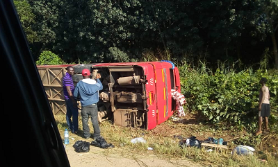Accident: 3 injured after Ivory Coast bound bus fell into a ditch