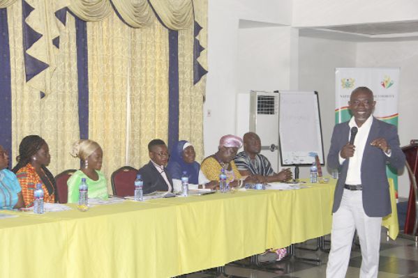 • Mr Frank Bodza (standing) making a presentation. Picture: Maxwell Ocloo