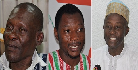 From L-R: Mr Amekah — GCPP, Mr Bernard Mornah — PNC and Mohammed Frimpong — NDP.
