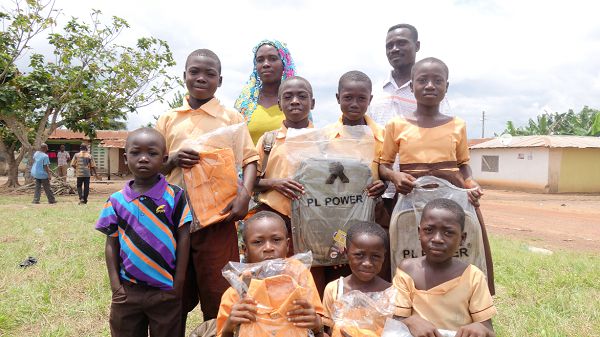  some beneficiaries with the items they received. 