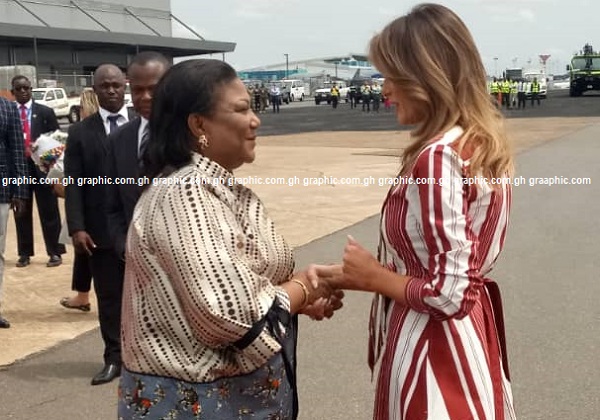 PHOTOS: Melania Trump lands in Ghana