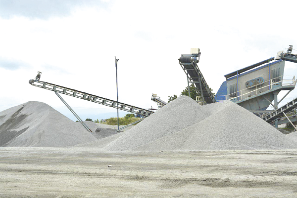  Some of the aggregates (chippings) at the Gokay Quarry at Shai Hills