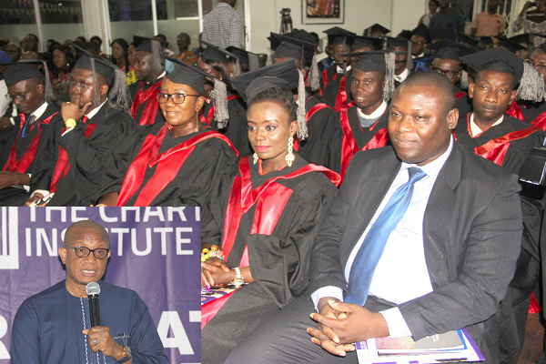  Dr Mustapha Abdul-Hamid (inset) addressing participants in the ceremony. Picture: EDNA ADU-SERWAA