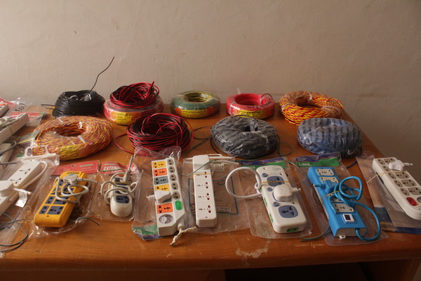  Some of the electrical products that were intercepted by the Ghana Standards Authority. Pictures: NII MARTEY M. BOTCHWAY