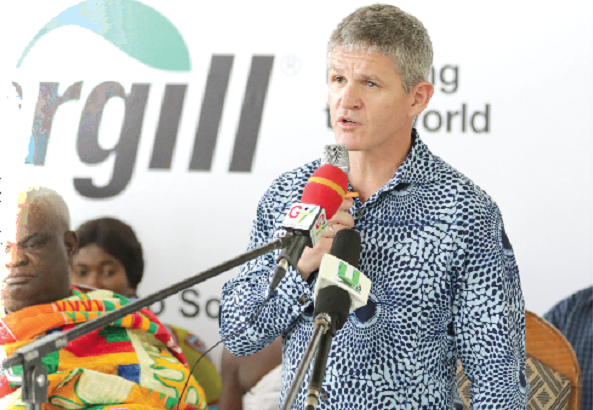   Pieter Reichert, the MD of Cargill Ghana, addressing the gathering