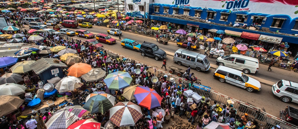 A section of the Kumasi Market