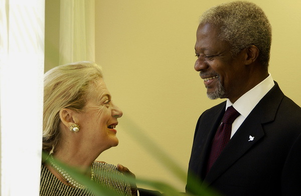 Kofi Annan's wife grateful to Ghana for nurturing an impeccable son  