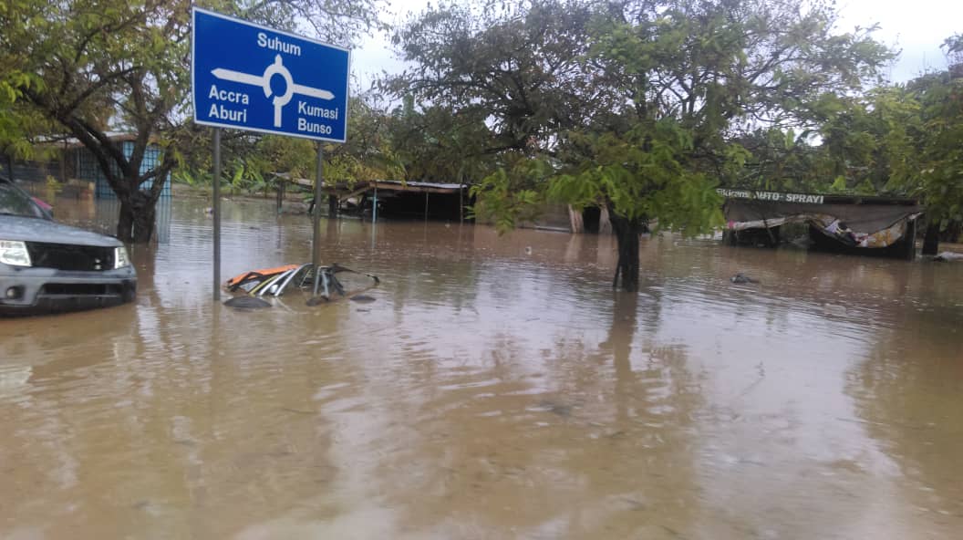 Rains leave Koforidua flooded 