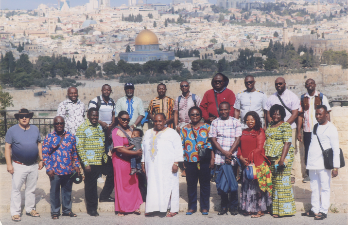 The senior pastors, media men and officials during the trip to Israel